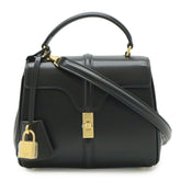 CELINE Mini 16 Seize One-Handle Handbag Shoulder Bag Calfskin Black 197983 — New - Store Return