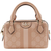 Gucci Ophidia Super Mini Handbag/Shoulder Bag (781490 FAD03 6241) in GG Supreme Canvas, Dusty Pink. Women's (S173025654) — Like New