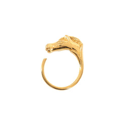 Hermes Cheval Horse Ring, Gold, Size 1 (Ring) — Like New