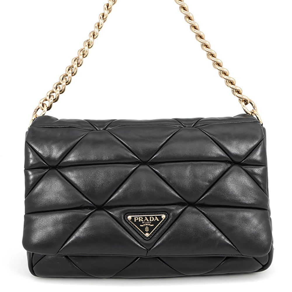 Prada Handbag System Patchwork Leather 1BD291 PRADA Black — Like New