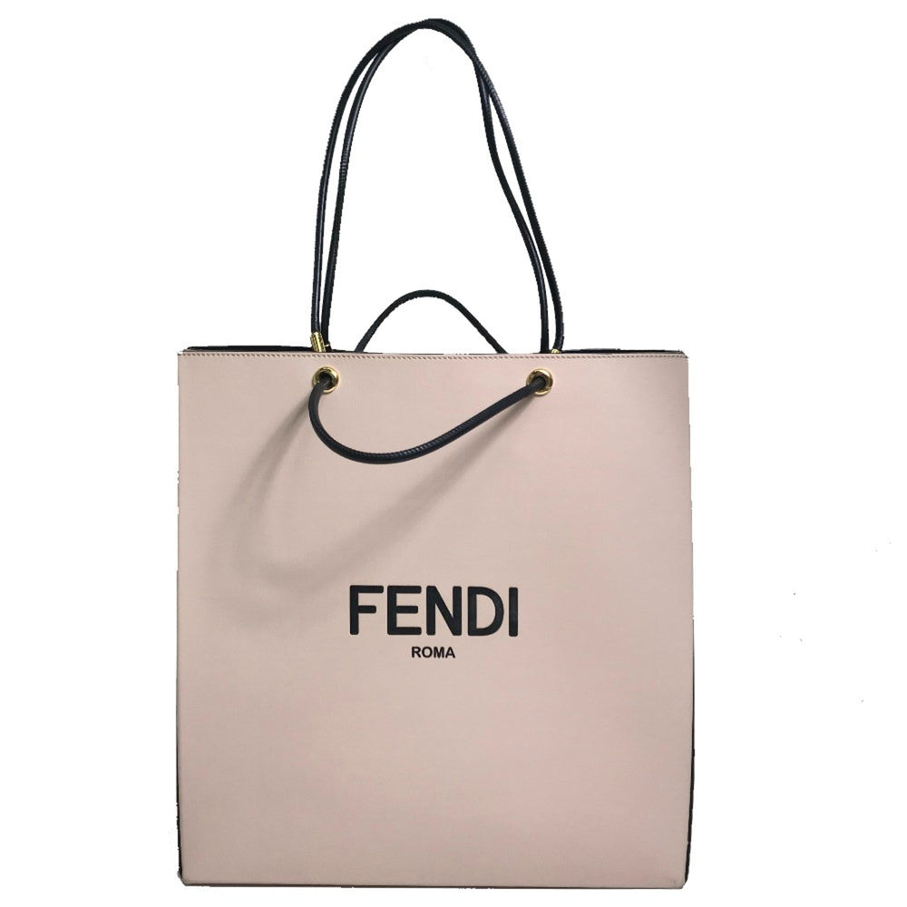 Fendi 8BH383 bag medium Tote Bag Pink Beige Light pink — Like New