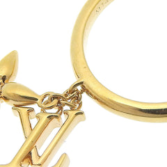 Louis Vuitton Louisette Signature Ring M1436S with Rhinestones, Size S (9.5) — Like New