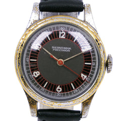 Seiko SEIKOSHA PRECISION / Precision Antique Stainless Steel x Leather Manual Winding Analog Display Boys Gray Dial Watch — Fair
