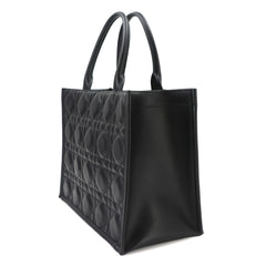 Christian Dior Book Tote Bag Medium - Macro Cannage 2-way Shoulder Handbag Leather Black M1324OWHP — Like New