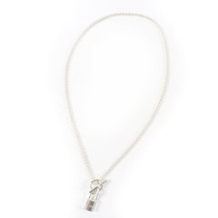 HERMES (Hermes) 2021 model AG925 Amulet Cadena Necklace Pendant Silver Made in France Weight 11.4g Women's — Like New