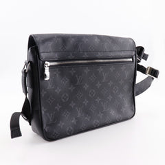 Louis Vuitton Taigalama Shoulder Bag M30746, Taiga x Monogram Eclipse Canvas, Black, A5 Size, Flap, Men's — Like New