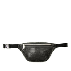 Gucci GG Embossed Waist Bag, Body Crossbody 658582, Black Leather, Women's, GUCCI — Like New