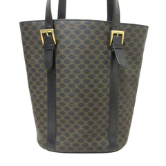 CELINE Black Macadam Bucket Tote Bag Shoulder MC98 1 Brown Women's — Like New