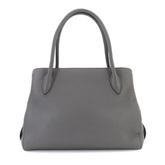 Prada 2-way Hand/Shoulder Handbag, Leather, Gray, 1BA127, Gold Hardware — Like New