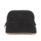 Hermes Bolide Mini Mini Women's Cotton,Leather Pouch Black,Brown — Like New