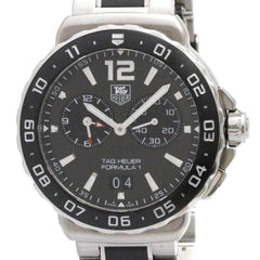TAG HEUER Formula 1 Grand Date Alarm Steel Mens Watch WAU111C Polished — Very Good
