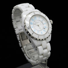 CHANEL J12 Blue Light Limited Edition (2000 pieces) White Ceramic Dial Date Ladies Quartz Watch H3826 — Very Good