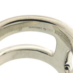 Like new Hermès Osmos PM 25X016861, 925 silver, approximately size 12, silver ring, 0579, HERMES — Like New