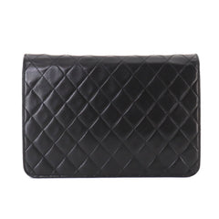 Chanel Matelasse Chain Shoulder Handbag, Lambskin, Black with Gold Hardware — Like New