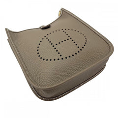 Hermes Shoulder Bag for Women, Evelyne TPM, Etoupe, HERMES W stamp, Beige, Gold Hardware, 2024 Model — Like New