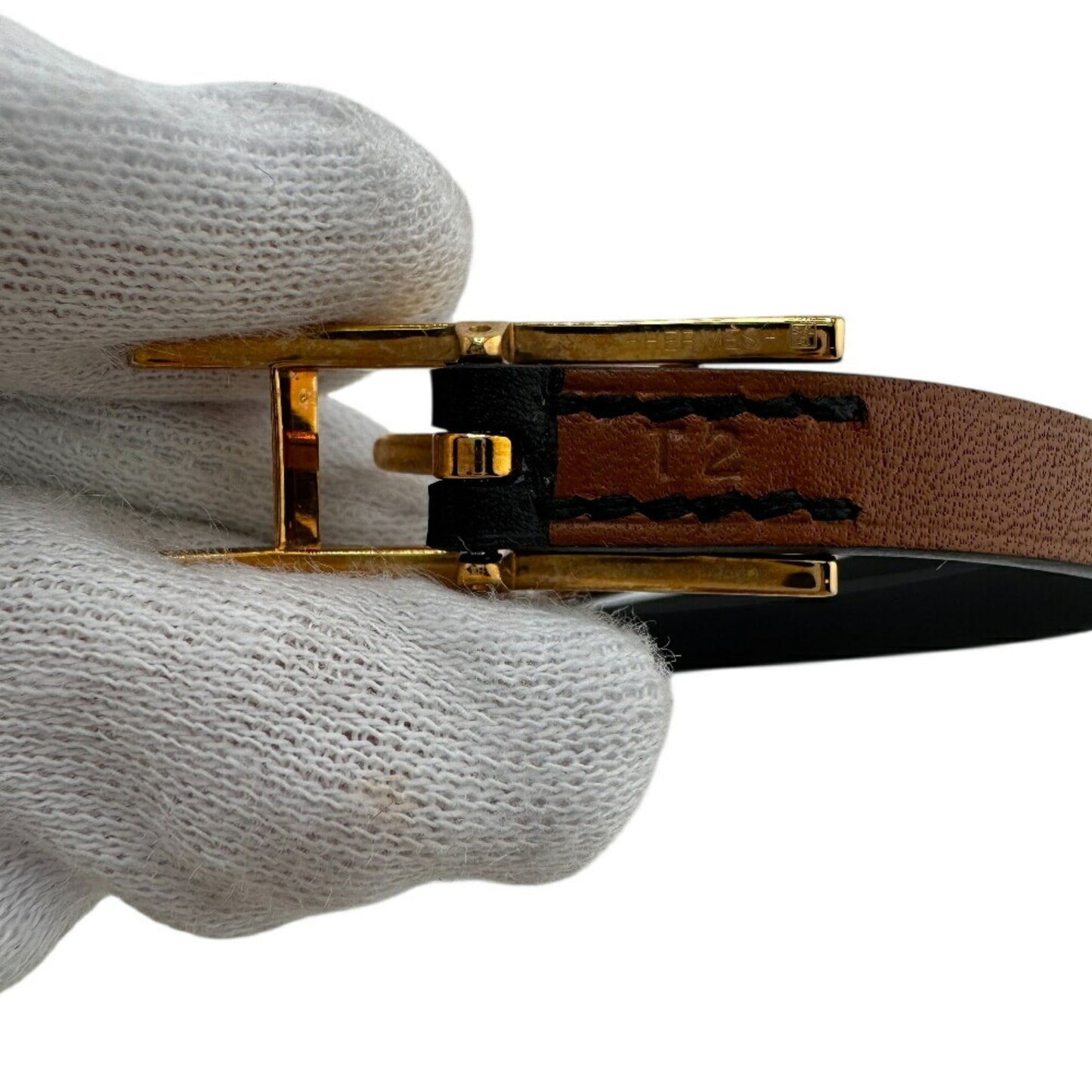 HERMES B-Api Double Tour Bracelet, Brown, Unisex