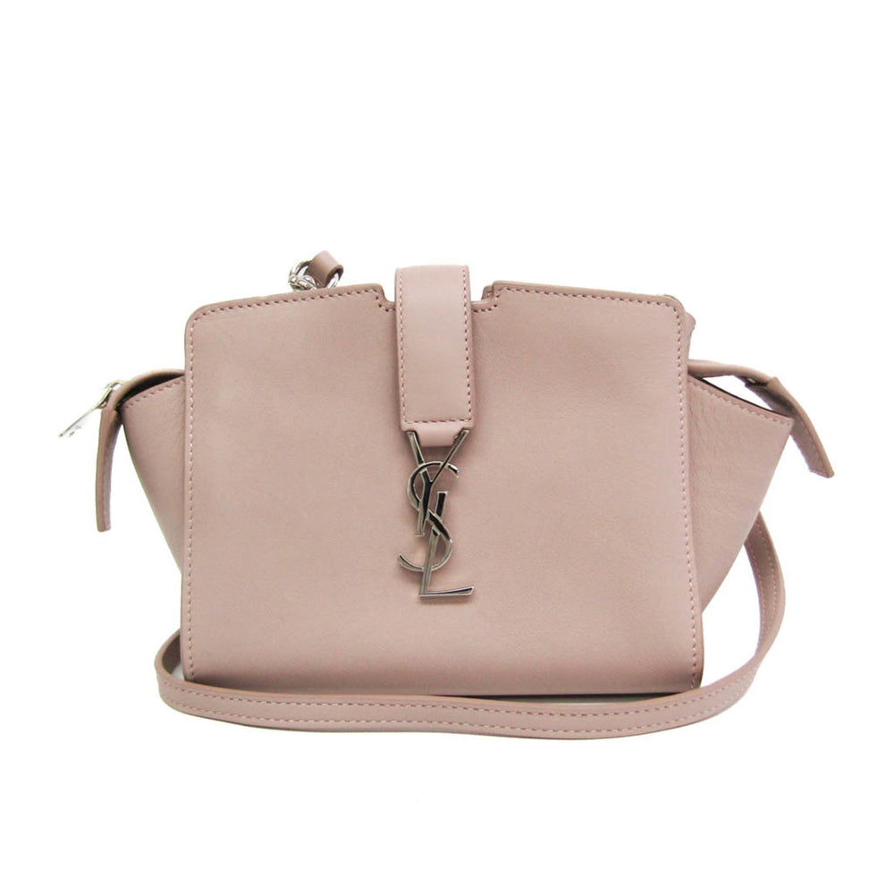 Yves Saint Laurent Toyca Bus 452322 Women's Leather Shoulder Bag Pink Beige — Like New