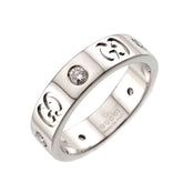 Gucci Icon #7 Ring with Diamonds, 18K White Gold (750) — Like New