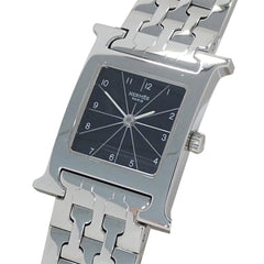Hermes HERMES Women's Watch Brand H-Watch Quartz QZ Stainless Steel SS HH1.210 Silver Black — Good