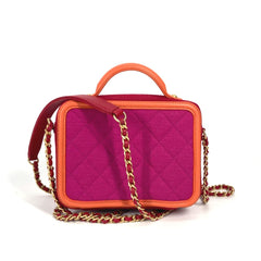 Chanel CC Mark Crossbody 2WAY bag Chain Shoulder Bag Red Orange — Like New