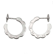 Chanel Profield Camellia Earrings, 18K White Gold (750), Pierced Earrings — Like New