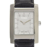 Fendi Olologi 7000L Stainless Steel x Leather Quartz Analog Watch with White Dial - Women's — Very Good