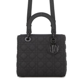 Christian Dior Lady Medium Ultra Matte Calfskin Handbag M0565SLOI_M989 2-way Shoulder Bag Black Women's — Like New