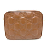 GUCCI 702234 GG Matelasse Double G Small Crossbody Shoulder Bag Leather Women's Brown E-240918-4 — New - Store Return
