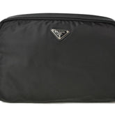 PRADA Pouch Travel Clutch VELA Nylon Black — Like New