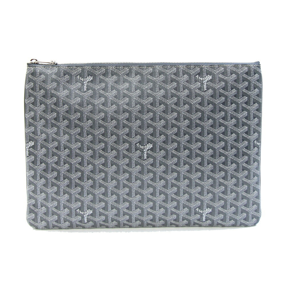 Goyard Clutch Bag Sena MGM SENAT2MGMTY51CL51P Gray Toile Handbag Pouch Medium Large Men's GOYARD — Like New