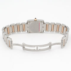 Cartier Tank Française SM Watch, 18K Pink Gold (PG), Stainless Steel, Ladies', Tone, Shell, W51027Q4 — Very Good