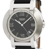 HERMES Nomade Compass Steel Auto Quartz Mens Watch NO2.910 Polished — Very Good