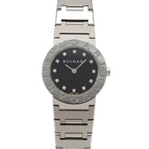 BVLGARI BB26SS Women's Watch 12P Diamond Black Quartz — Very Good