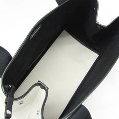 Balenciaga Navy Cabas S 339933 Women's Canvas,Leather Handbag Black,Off-white — Like New