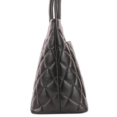 CHANEL Chanel Caviar Skin Matelassé Coco Mark Leather Reissue Tote Handbag A01804 Black Women's — Like New