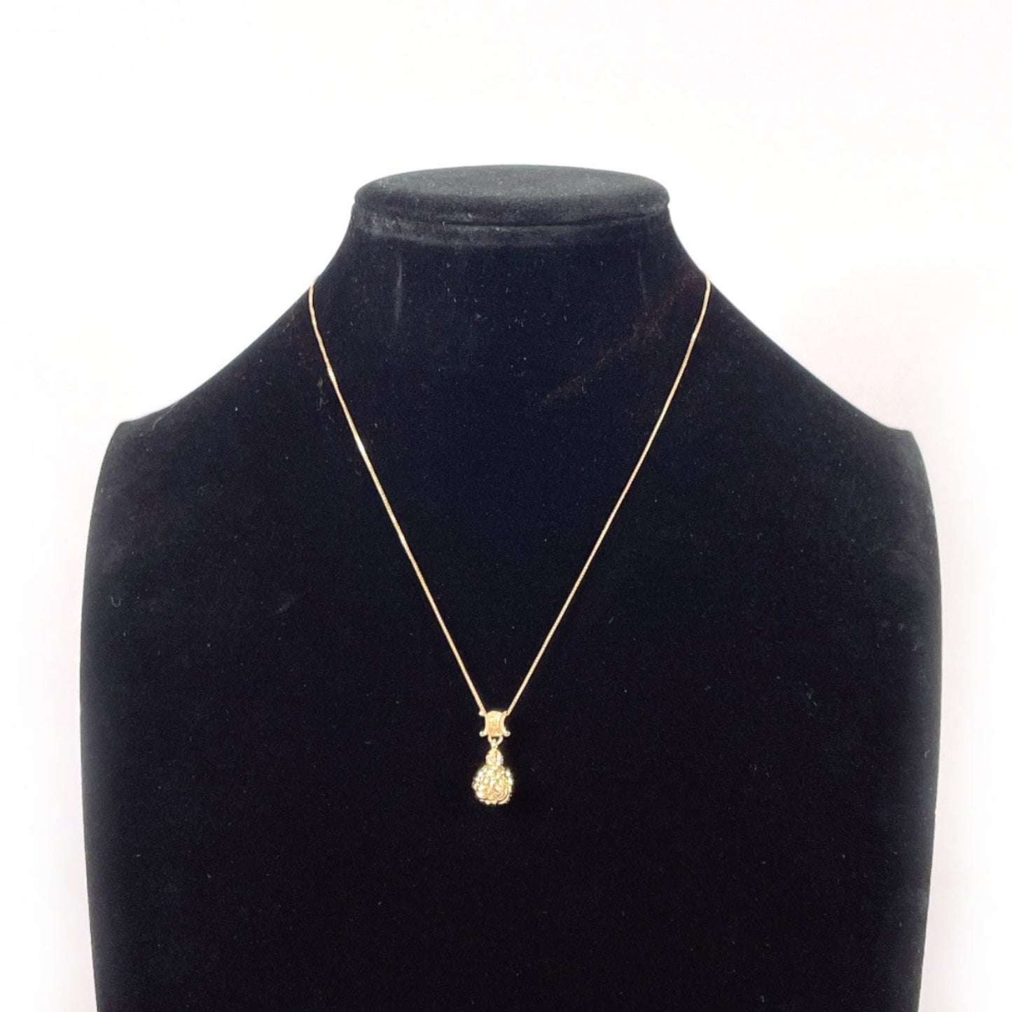 CELINE Triomphe Necklace in 18K Yellow Gold with Diamonds for Women