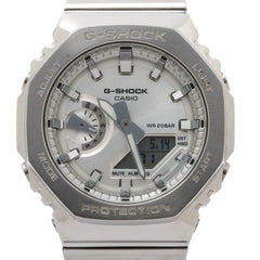 CASIO G-SHOCK 2100 Series GM-2110D-7AJF Silver Stainless Steel x Resin Men's Watch — Good