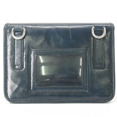 PRADA Softlook Leather Shoulder Bag/Body Bag, Tessuto, Navy — Like New