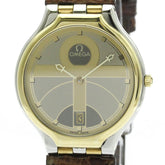 OMEGA De Ville Symbol K18 Gold Steel Quartz Mens Watch 196.0316 Polished — Very Good