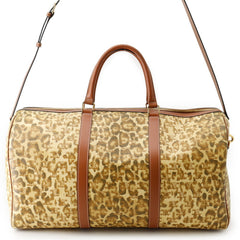 Celine Boston bag, leopard print, Triomphe leather, CELINE 2-way shoulder handbag — Like New