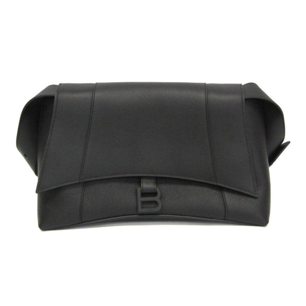 Balenciaga Downtown Medium 671354 Men,Women Leather Shoulder Bag Black — Like New
