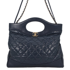 Chanel Chain Shoulder Bag, 31 Matelassé Large Aged Calfskin AS1010 2-way Handbag for Women CHANEL — Like New