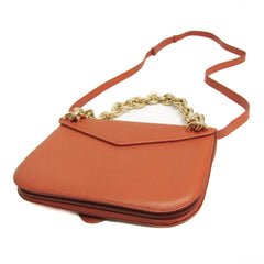 Bottega Veneta Mount Chain Shoulder Bag Women's Leather Handbag,Shoulder Bag Orange — Like New