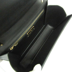Salvatore Ferragamo Vara AU-21G462 Women's Leather Shoulder Bag Black — Like New