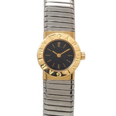 Bulgari Tubogas Combination BB192T Women's Watch Black 18KYG Yellow Gold Quartz — Very Good