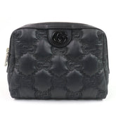 GUCCI 72604 GG Marmont Makeup Pouch, Small Item Black and Purple, Box Dust Bag Included, Made in Italy, Women's — Like New