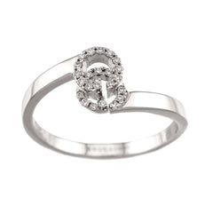 Gucci GG Running Diamond Ring #8 18K WG White Gold 750 — Like New