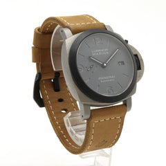 PANERAI Luminor Marina Tutto Grigio Titanium Carbotech Leather Strap Grey Dial Men's AT Automatic Watch PAM01662 — Very Good