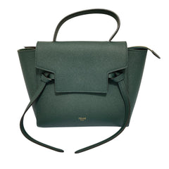 CELINE Nano Belt Bag, 2-Way Shoulder Bag/Handbag, Green, Women's — Like New