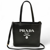 Prada 2-way tote/shoulder bag, 1BG507, in soft calf leather with strap — Like New